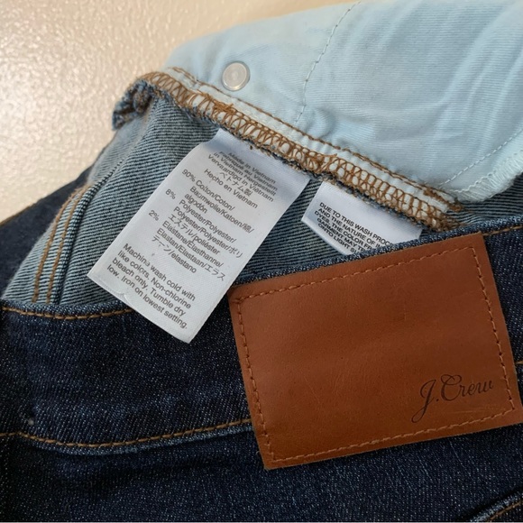 J. Crew • 25 • Billie Demi Boot Crop Button Fly Dark Wash Denim Jeans - Picture 5 of 6